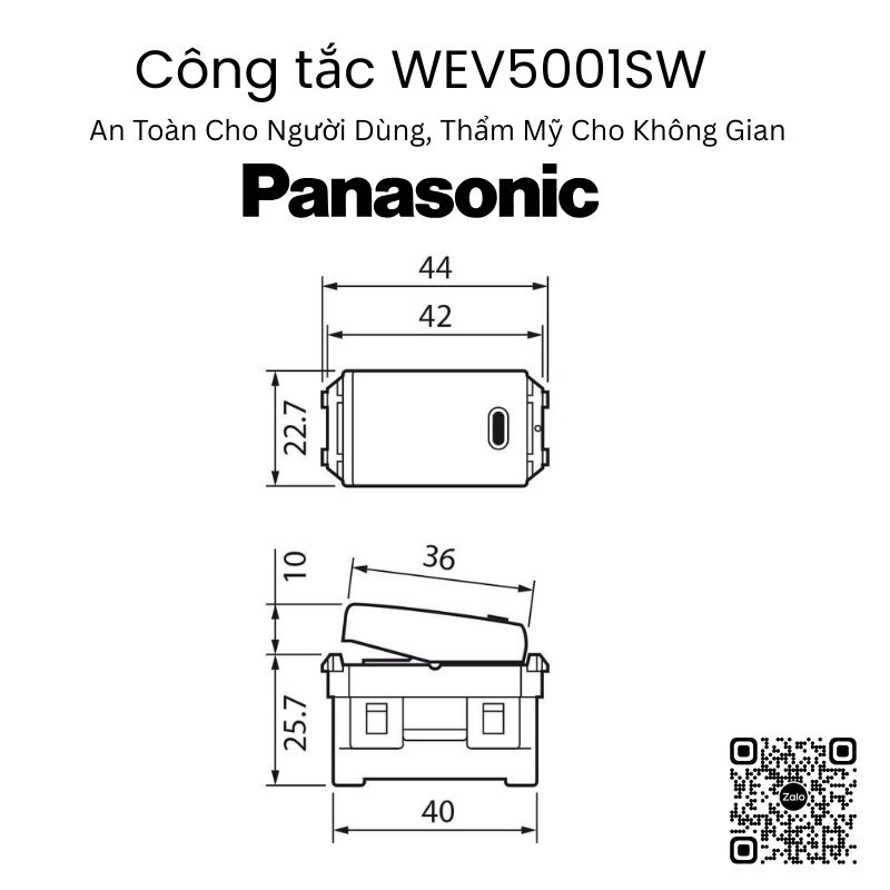Công tắc Panasonic WEV5001SW - Lựa chọn tinh tế cho dự án, nhà ở và thiết kế nội thất